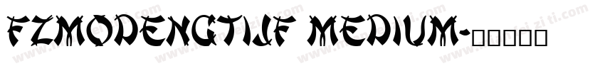 FZMoDengTiJF Medium字体转换